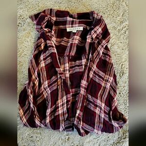 Harper Plaid Long Sleeved Button Down Top